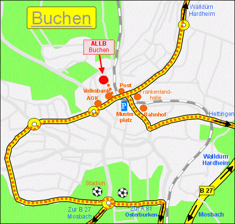 Anfahrt zum ALLB Buchen